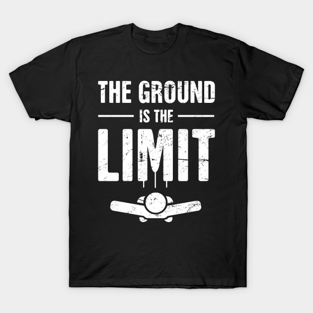 The Ground Is The Limit | Skydiving Design T-Shirt by MeatMan